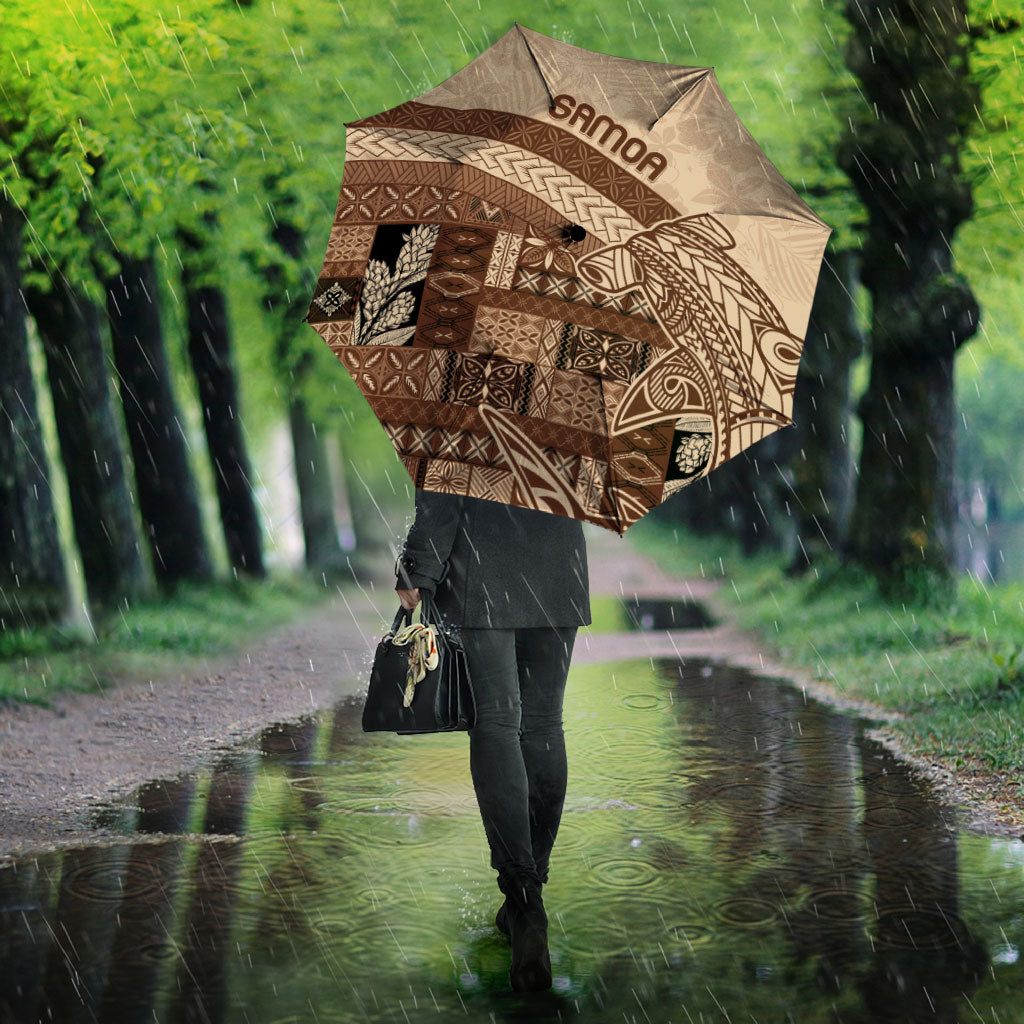 Samoa Mamanu Siapo Mocha Umbrella Tatau Malie