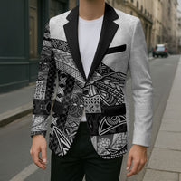 Samoa Mamanu Siapo Classic Black Blazer Tatau Malie