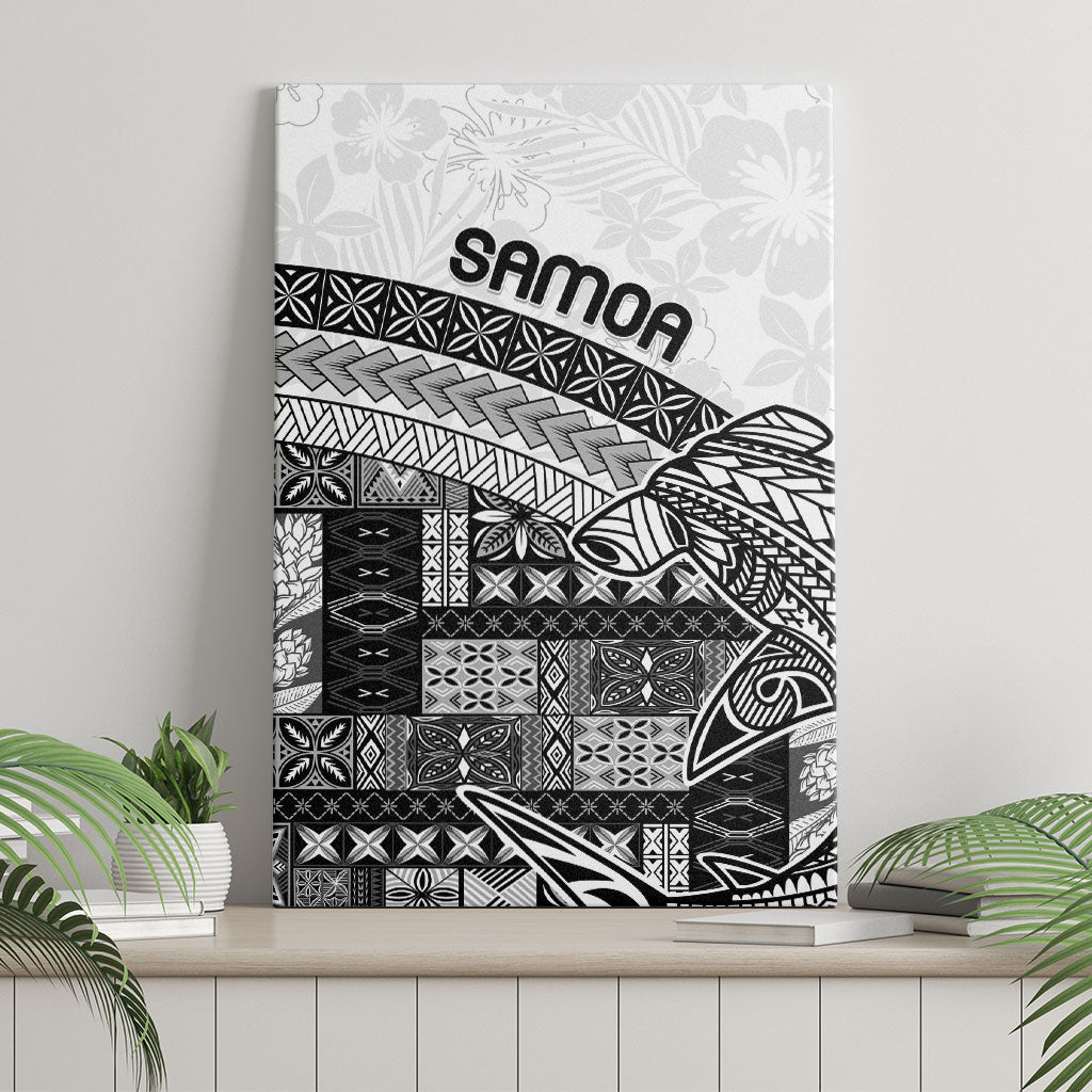 Samoa Mamanu Siapo Classic Black Canvas Wall Art Tatau Malie