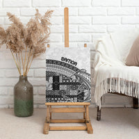 Samoa Mamanu Siapo Classic Black Canvas Wall Art Tatau Malie