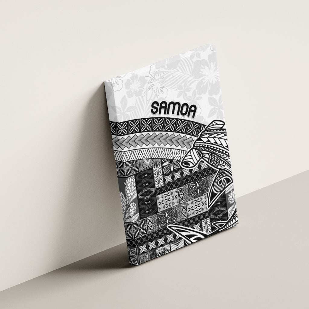Samoa Mamanu Siapo Classic Black Canvas Wall Art Tatau Malie