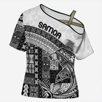 Samoa Mamanu Siapo Classic Black Cross Shoulder Shirt Tatau Malie