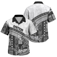 Samoa Mamanu Siapo Classic Black Family Matching Long Sleeve Bodycon Dress and Hawaiian Shirt Tatau Malie