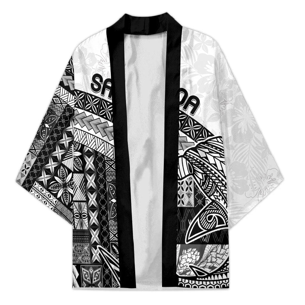 Samoa Mamanu Siapo Classic Black Kimono Tatau Malie