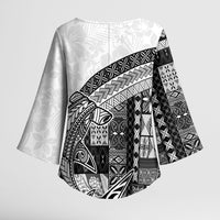 Samoa Mamanu Siapo Classic Black Kimono Sleeve Blouse Tatau Malie