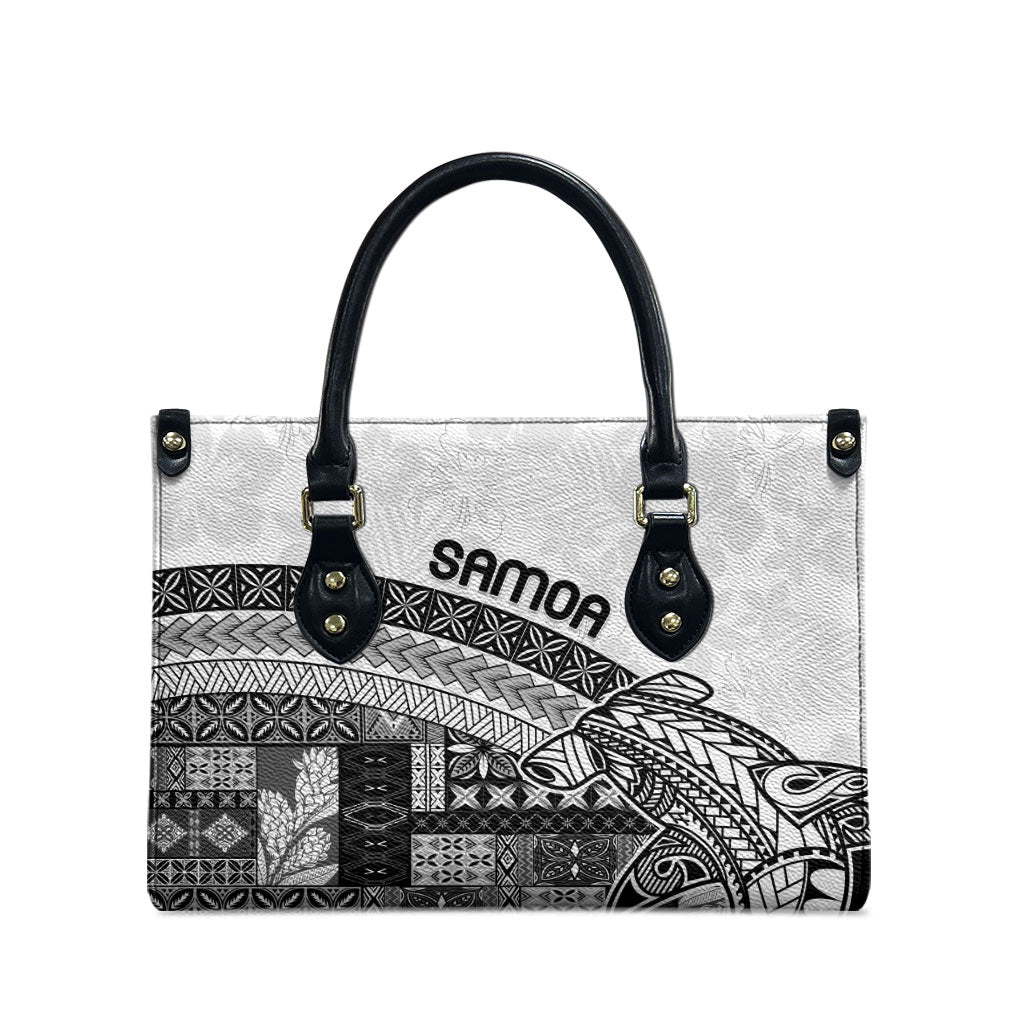 Samoa Mamanu Siapo Classic Black Leather Bag Tatau Malie
