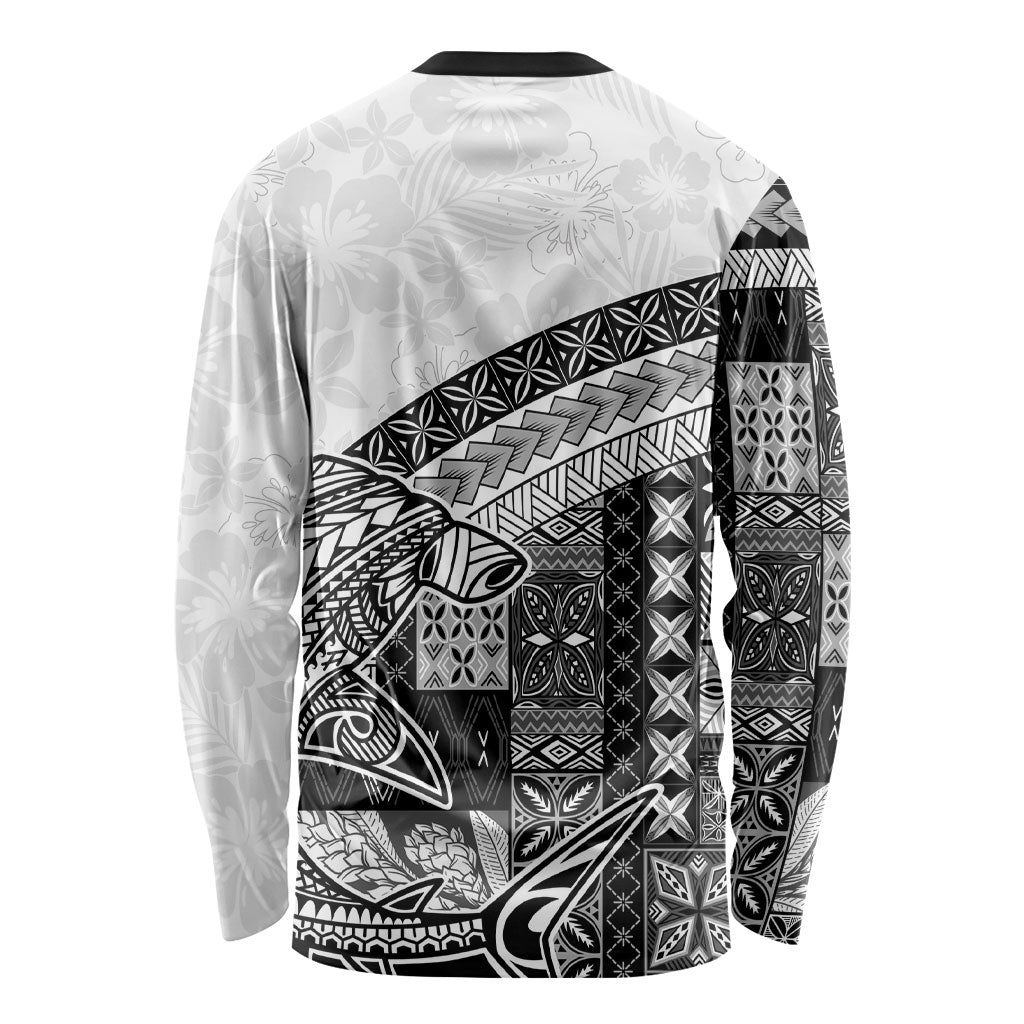 Samoa Mamanu Siapo Classic Black Long Sleeve Shirt Tatau Malie