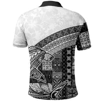 Samoa Mamanu Siapo Classic Black Polo Shirt Tatau Malie