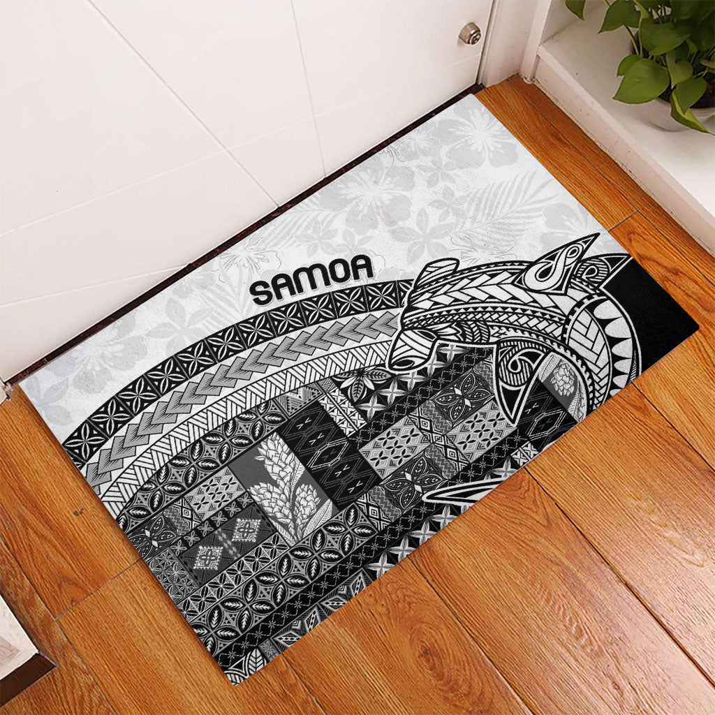 Samoa Mamanu Siapo Classic Black Rubber Doormat Tatau Malie