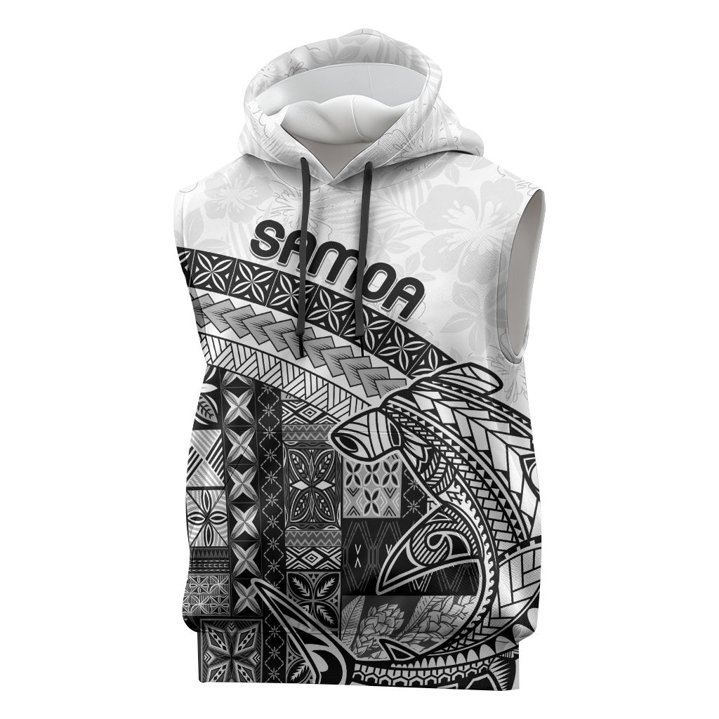 Samoa Mamanu Siapo Classic Black Sleeveless Hoodie Tatau Malie
