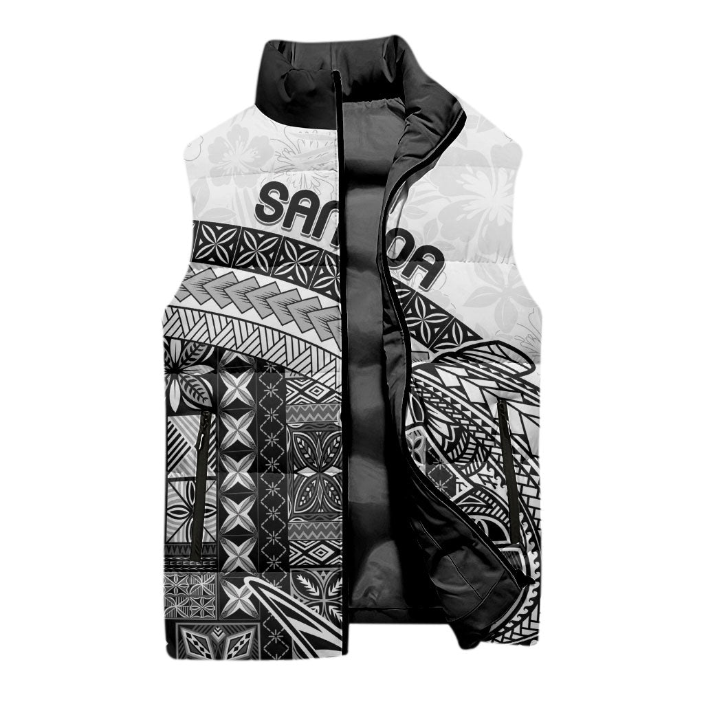 Samoa Mamanu Siapo Classic Black Sleeveless Puffer Jacket Tatau Malie