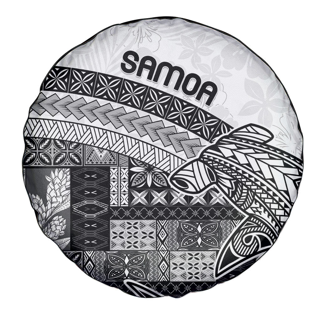 Samoa Mamanu Siapo Classic Black Spare Tire Cover Tatau Malie