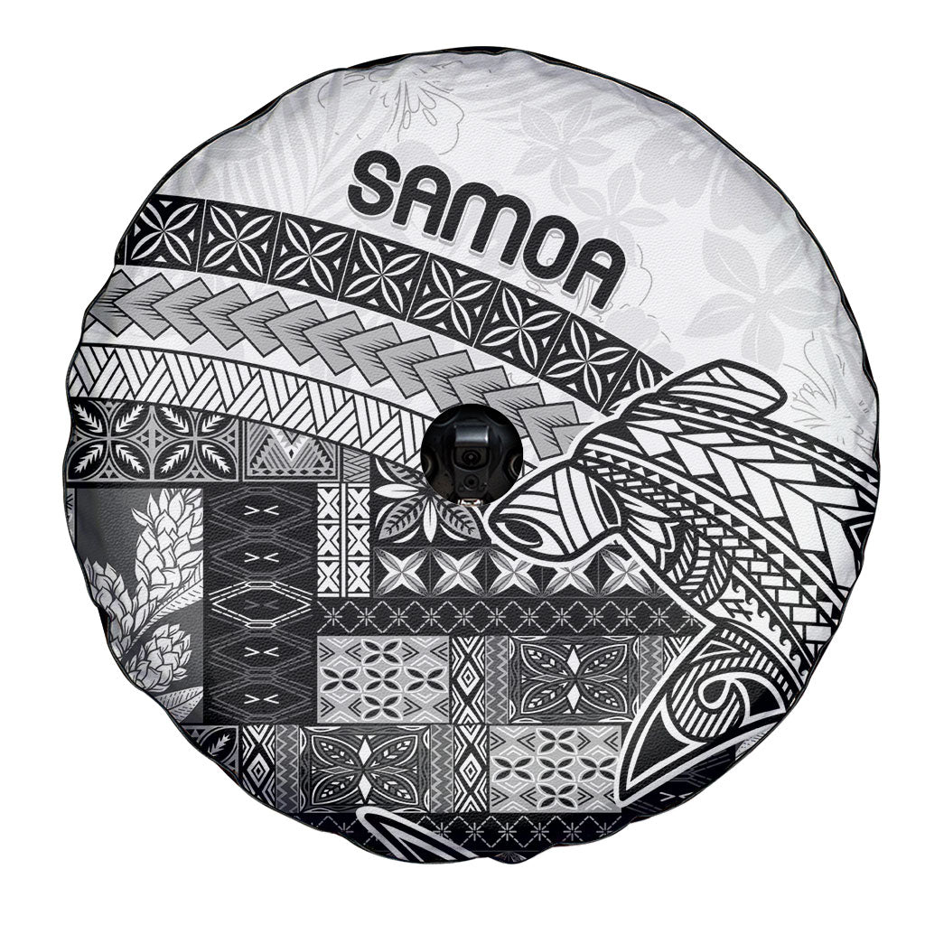 Samoa Mamanu Siapo Classic Black Spare Tire Cover Tatau Malie
