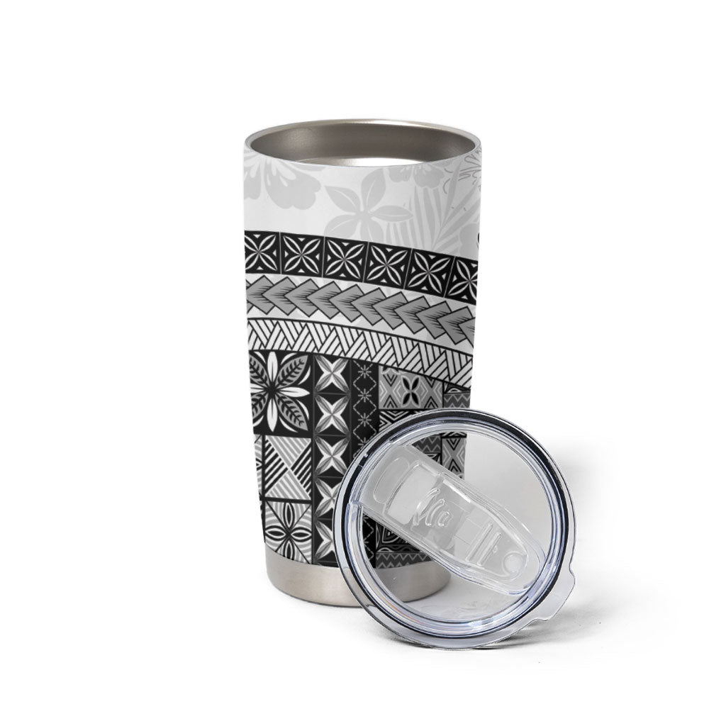 Samoa Mamanu Siapo Classic Black Tumbler Cup Tatau Malie