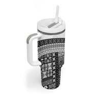 Samoa Mamanu Siapo Classic Black Tumbler With Handle Tatau Malie