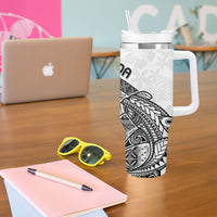 Samoa Mamanu Siapo Classic Black Tumbler With Handle Tatau Malie
