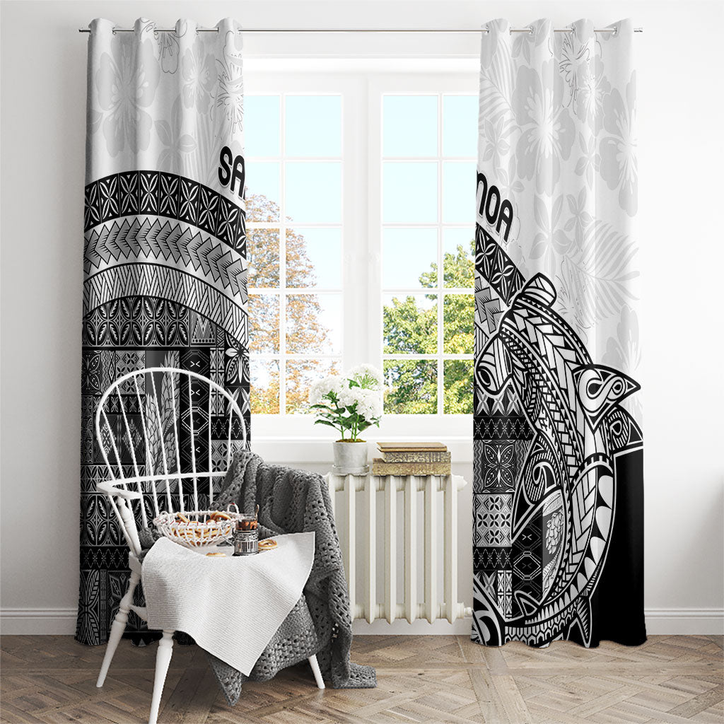 Samoa Mamanu Siapo Classic Black Window Curtain Tatau Malie