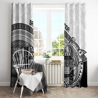 Samoa Mamanu Siapo Classic Black Window Curtain Tatau Malie