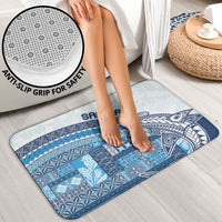 Samoa Mamanu Siapo Royal Blue Bathroom Set Tatau Malie