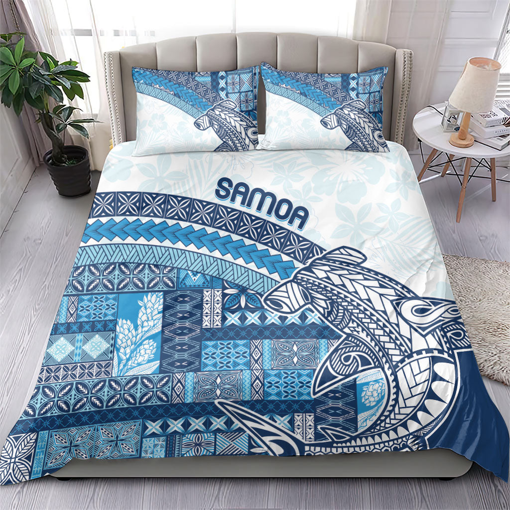 Samoa Mamanu Siapo Royal Blue Bedding Set Tatau Malie