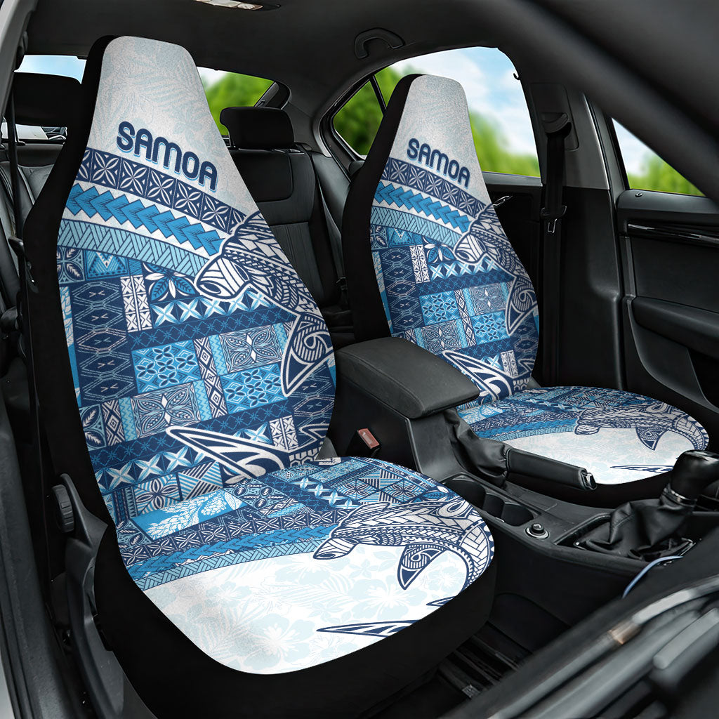 Samoa Mamanu Siapo Royal Blue Car Seat Cover Tatau Malie