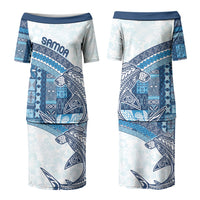 Samoa Mamanu Siapo Royal Blue Couples Matching Puletasi and Hawaiian Shirt Tatau Malie