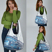 Samoa Mamanu Siapo Royal Blue Grocery Bag Tatau Malie