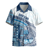 Samoa Mamanu Siapo Royal Blue Kid Hawaiian Shirt Tatau Malie