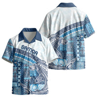 Samoa Mamanu Siapo Royal Blue Kid Hawaiian Shirt Tatau Malie