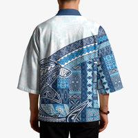 Samoa Mamanu Siapo Royal Blue Kimono Tatau Malie