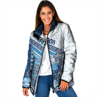 Samoa Mamanu Siapo Royal Blue Padded Jacket Tatau Malie