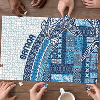 Samoa Mamanu Siapo Royal Blue Puzzle Tatau Malie