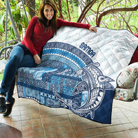 Samoa Mamanu Siapo Royal Blue Quilt Tatau Malie