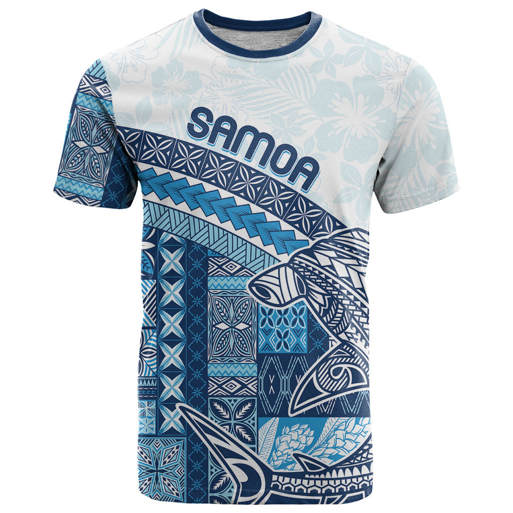 Samoa Mamanu Siapo Royal Blue T Shirt Tatau Malie