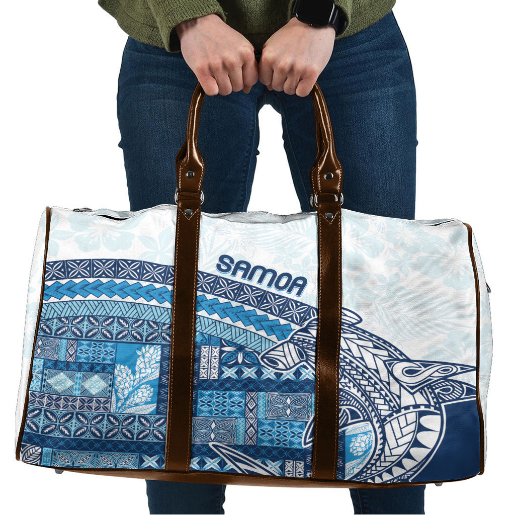 Samoa Mamanu Siapo Royal Blue Travel Bag Tatau Malie