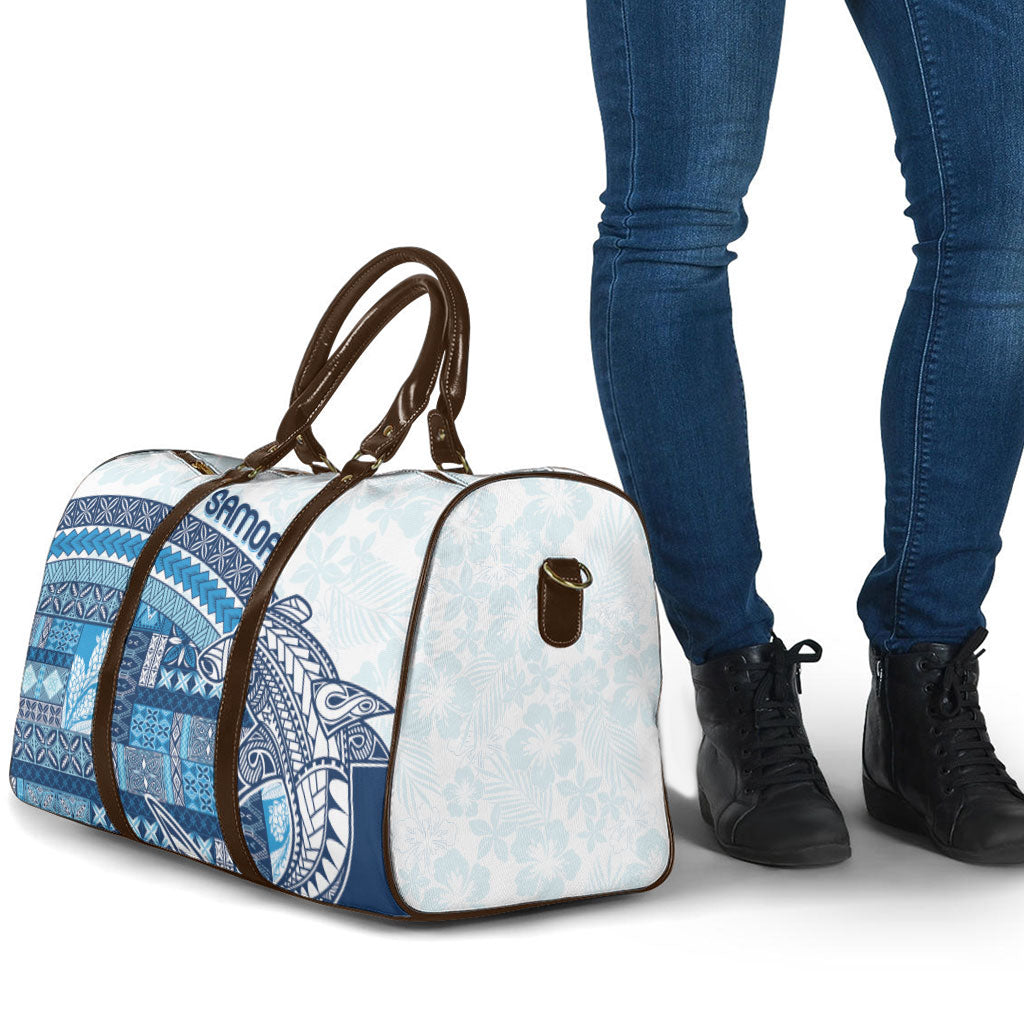 Samoa Mamanu Siapo Royal Blue Travel Bag Tatau Malie