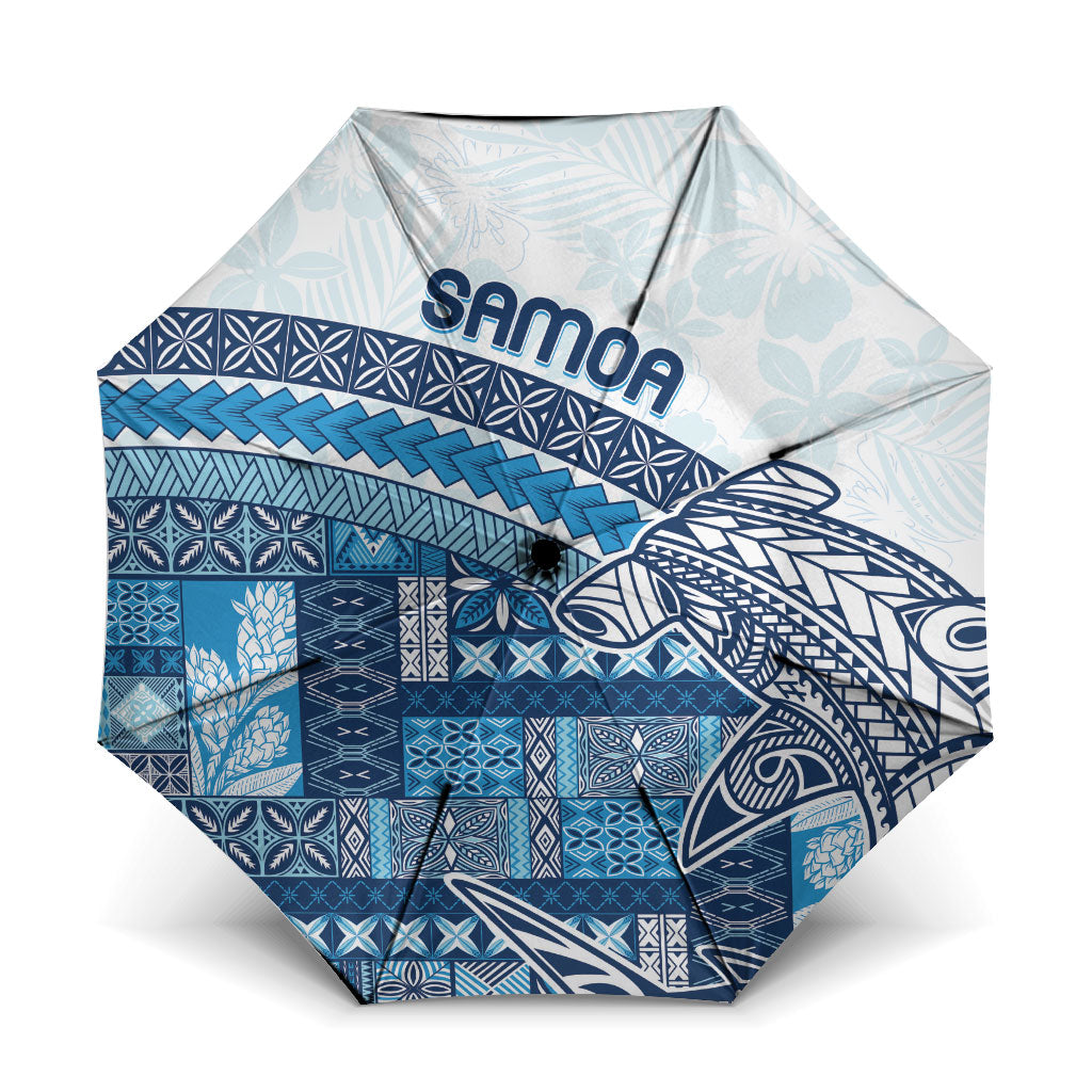 Samoa Mamanu Siapo Royal Blue Umbrella Tatau Malie
