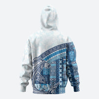 Samoa Mamanu Siapo Royal Blue Zip Hoodie Tatau Malie