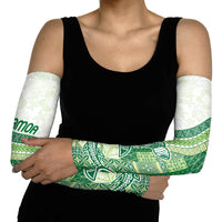 Samoa Mamanu Siapo Forest Green Arm Sleeves Tatau Malie