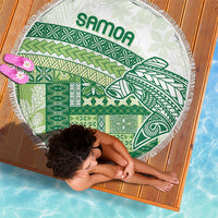 Samoa Mamanu Siapo Forest Green Beach Blanket Tatau Malie
