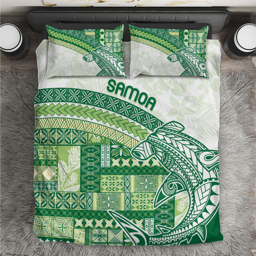 Samoa Mamanu Siapo Forest Green Bedding Set Tatau Malie