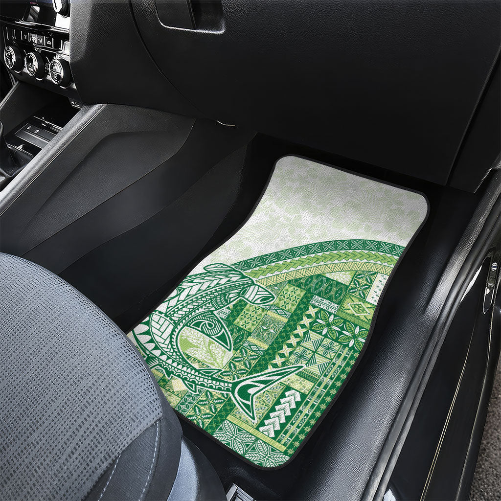 Samoa Mamanu Siapo Forest Green Car Mats Tatau Malie