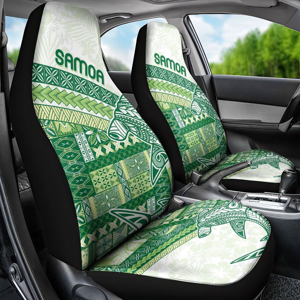 Samoa Mamanu Siapo Forest Green Car Seat Cover Tatau Malie