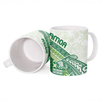 Samoa Mamanu Siapo Forest Green Ceramic Mug Tatau Malie