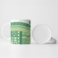 Samoa Mamanu Siapo Forest Green Ceramic Mug Tatau Malie