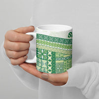 Samoa Mamanu Siapo Forest Green Ceramic Mug Tatau Malie