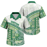 Samoa Mamanu Siapo Forest Green Family Matching Mermaid Dress and Hawaiian Shirt Tatau Malie