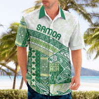 Samoa Mamanu Siapo Forest Green Hawaiian Shirt Tatau Malie