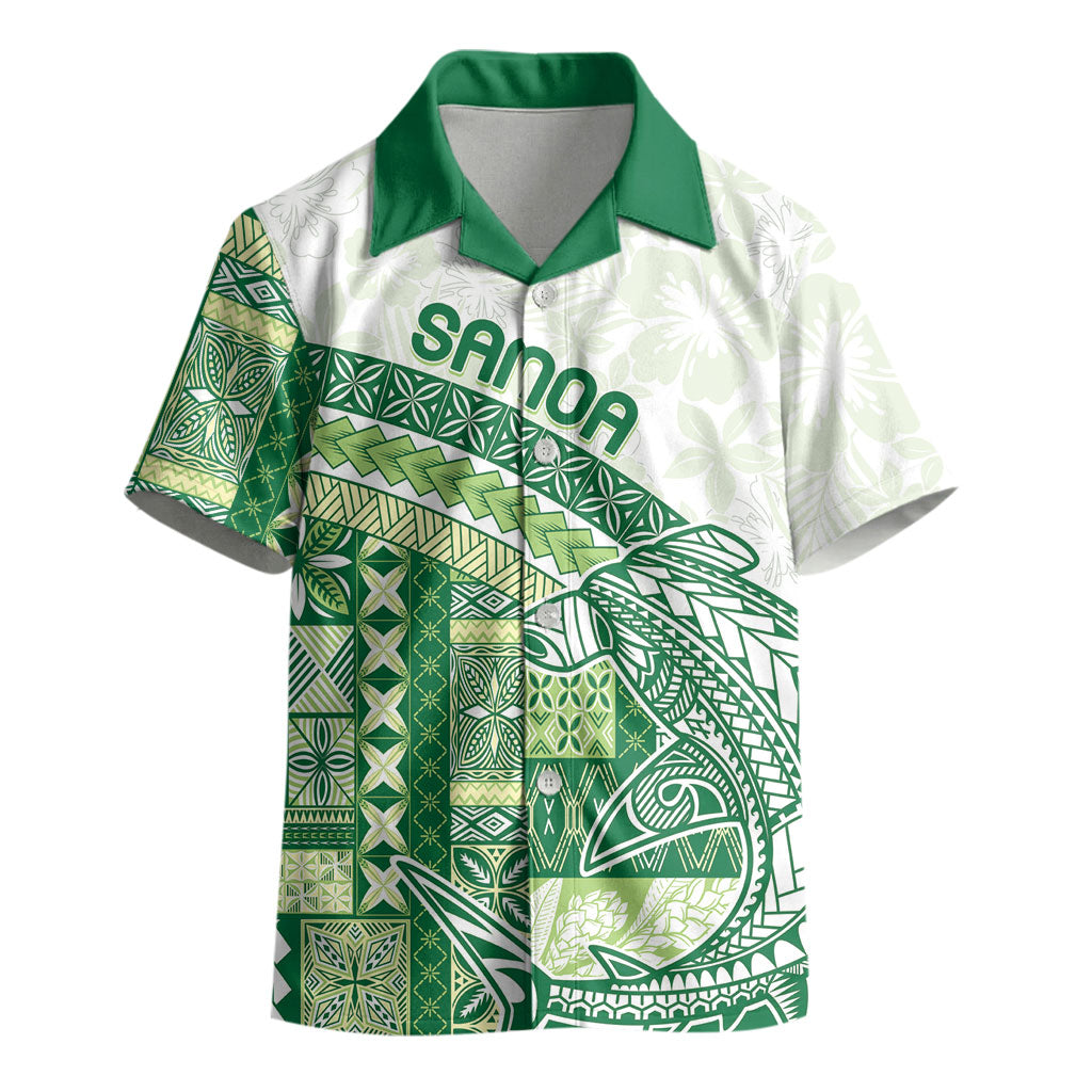 Samoa Mamanu Siapo Forest Green Kid Hawaiian Shirt Tatau Malie