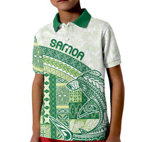Samoa Mamanu Siapo Forest Green Kid Polo Shirt Tatau Malie